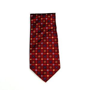 Neck Tie 60" x 4" Wide Red, Blue and Black by Joseph A. Bank